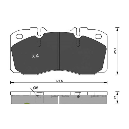 Plaquettes de frein Seven Parts SVP19240 résistant aux charges lourdes pour Iveco