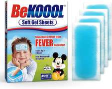 Soft Gel Sheets for Kids for Cooling Relief from Fever Discomfort  4 Count