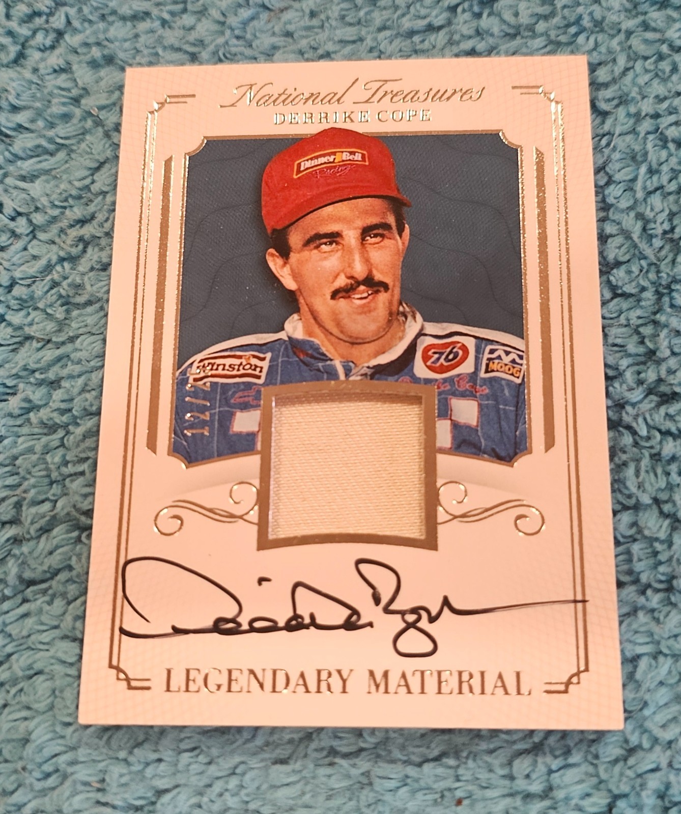2017 Panini National Treasures Autograph NASCAR Derrike Cope 12/25 #LMS-DC