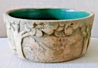 ANTIQUE RED WING UNION BRUSHWARE"SCENIC TREES" BOWL/PLANTER