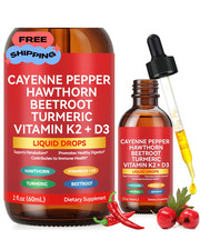 Cayenne Pepper Drops for Blood Flow Support  Aeluro Liquid...