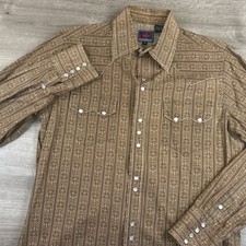 Roper Shirt Mens Size Medium Pearl Snap Long ...
