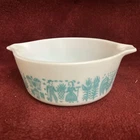 PYREX Amish Butterprint 472 Turquoise 1 1/2 Pt Casserole Dish, No Lid, Vintage