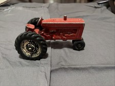 Red Vintage metal Toy Tractor