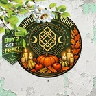Blessed Samhain Vintage Samhain 8x8 Round Metal Home Wall Decor Tin Sign