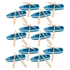 12 set di mini barche a remi: piccolo ornamento nautico - barca in legno in