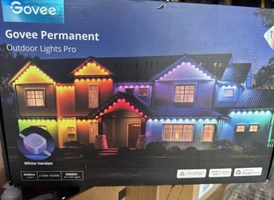 Govee Luci Permanenti Da Esterno PRO H706A, Estensione 16Ft, Cavo Bianco, Funziona Con H706B/C