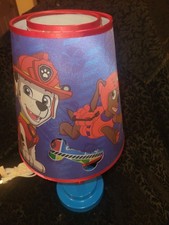 2015 Paw Patrol Double Shade 19" Bedroom Playroom Table Lamp TESTED WORKS