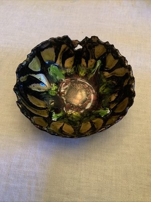 Pierrette Leclaire Enamel On Copper Art Bowl