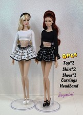 8PCS For Fashion Royalty Integrity PP NuFace Dolls Outfit Clothes Shoes 1/6