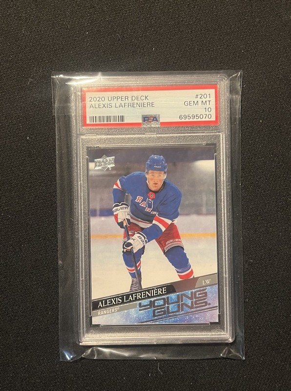 💎PSA 10 Alexis Lafreniere 20-21 Upper Deck Young Guns #201 (RC) 🔥#1 Draft Pick