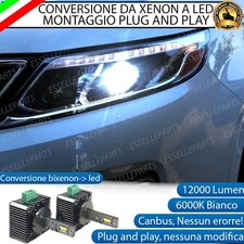 COPPIA LAMPADE D3S LED DA XENON A LED 6000K PER KIA SORENTO MK3 12000 LUMEN