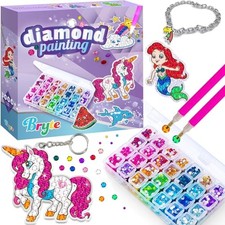Diamond Painting Kits for Kids - Unicorn Mermaid Crafts with Storage Case,