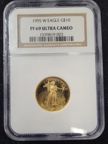 1995 W GOLD US $10 PROOF 1/4 OZ AMERICAN EAGLE COIN NGC PF 69 Ultra Cameo
