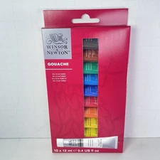 Winsor & Newton Designers Gouache Paint Set 0.4 Fl Oz Pack of 10 10 Colors 