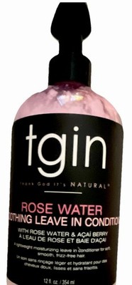 tgin Rose Water Leave-In Conditioner Rose Water Shea Butter Smoothing 12 fl oz