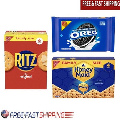 OREO Cookies RITZ Crackers Honey Maid Graham Crackers Variety Pack 3 Packs New