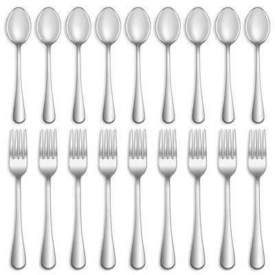 8 Pcs Forks and Spoons Silverware Set,Food Grade Stainless Steel Flatware Cutler