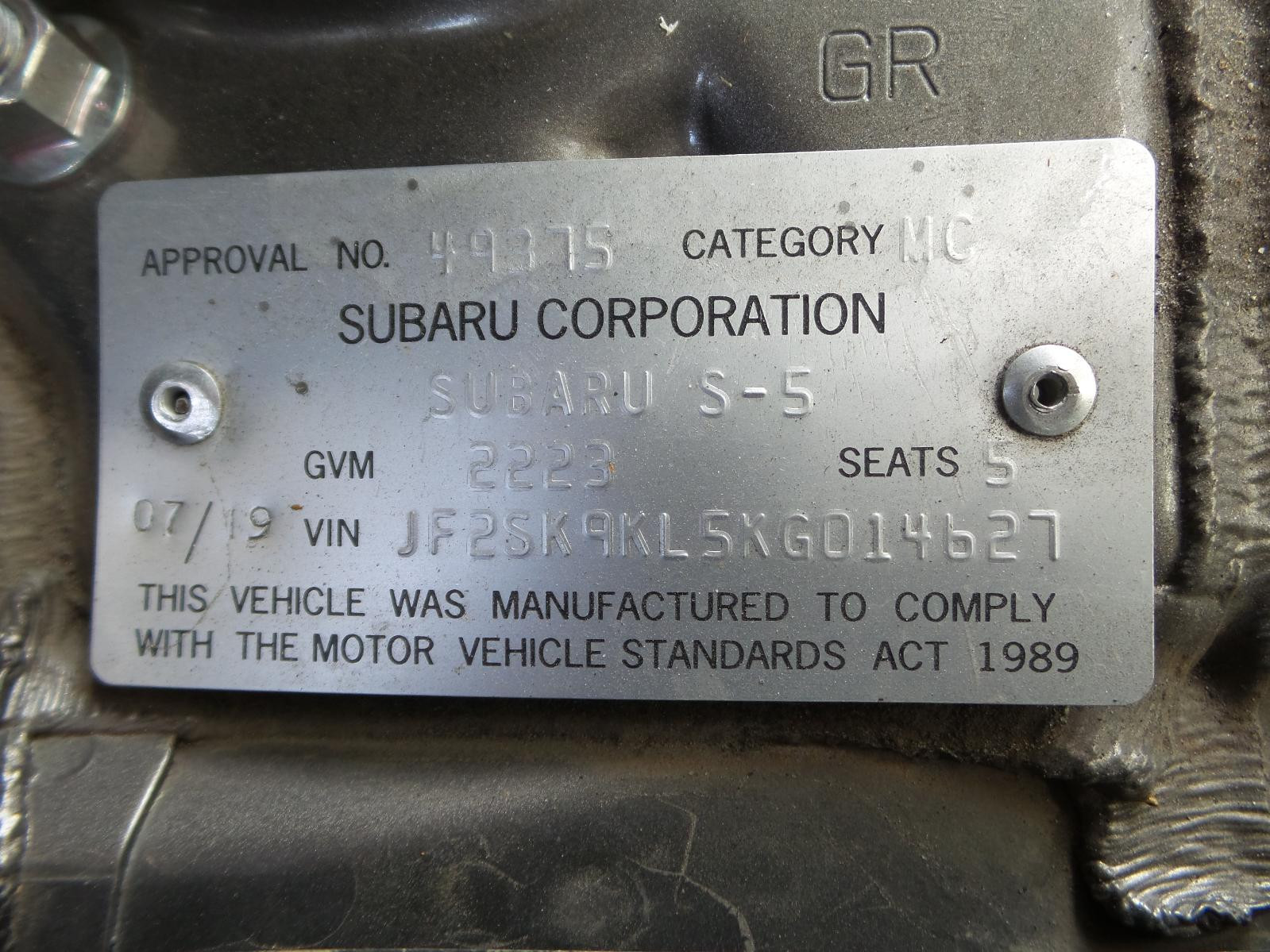 2019 Subaru Forester WIPER MOTOR FRONT SK 08/18- 18 19 20 21 22 23 24 image 3