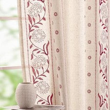 Christmas Curtains for Bedroom 84 50"W x 84"L Pack of 2 Linen Burgundy