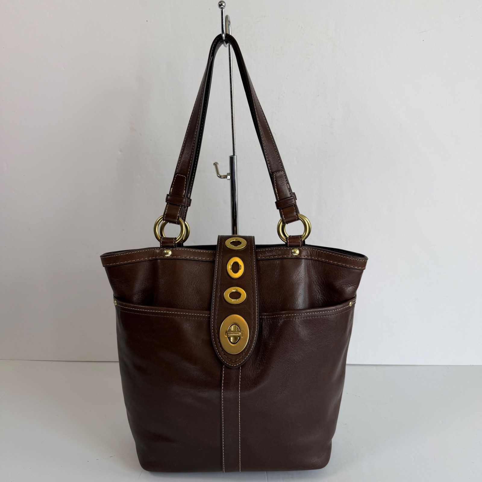 Coach 2009 Legacy Lily Turnlock Tote F13757 Chocolate… - Gem