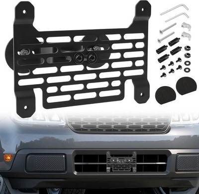 License Plate Frame, No-Drill Front License Plate Mount (Black)