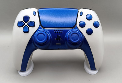 Custom Sony PS5 DualSense Controller - Perlmutt/Blau mit TMR Hall Effect-Sticks