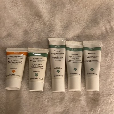 REN Night-Time Facial Hydra-Calm & Evercalm Day Cream Evercalm Rescue Mask New