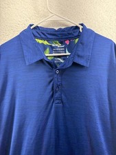 Birdie Bound Golf Polo Shirt Mens 3XL Blue Performance Stretch Short Sleeve