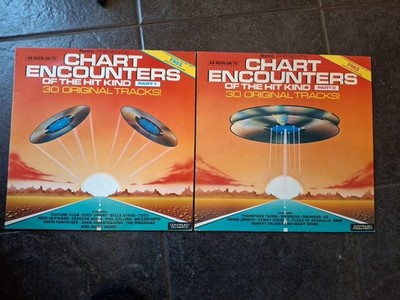 VARIOUS ''CHART ENCOUNTERS OF THE HIT KIND PART 1 & 2'' 2 X VINYL LP 1983 VG+