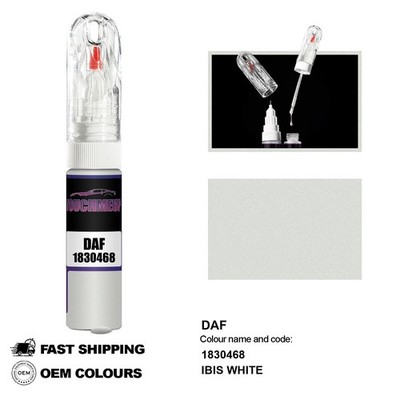 FÜR DAF IBIS WHITE 1830468 Touch Up Lackstift Pinsel Fix Kit Kratzer Chip Set