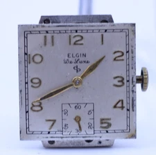 ELGIN DE LUXE 17j H366530 Gr. 624 WRIST WATCH MOVEMENT FOR REPAIR (M12)