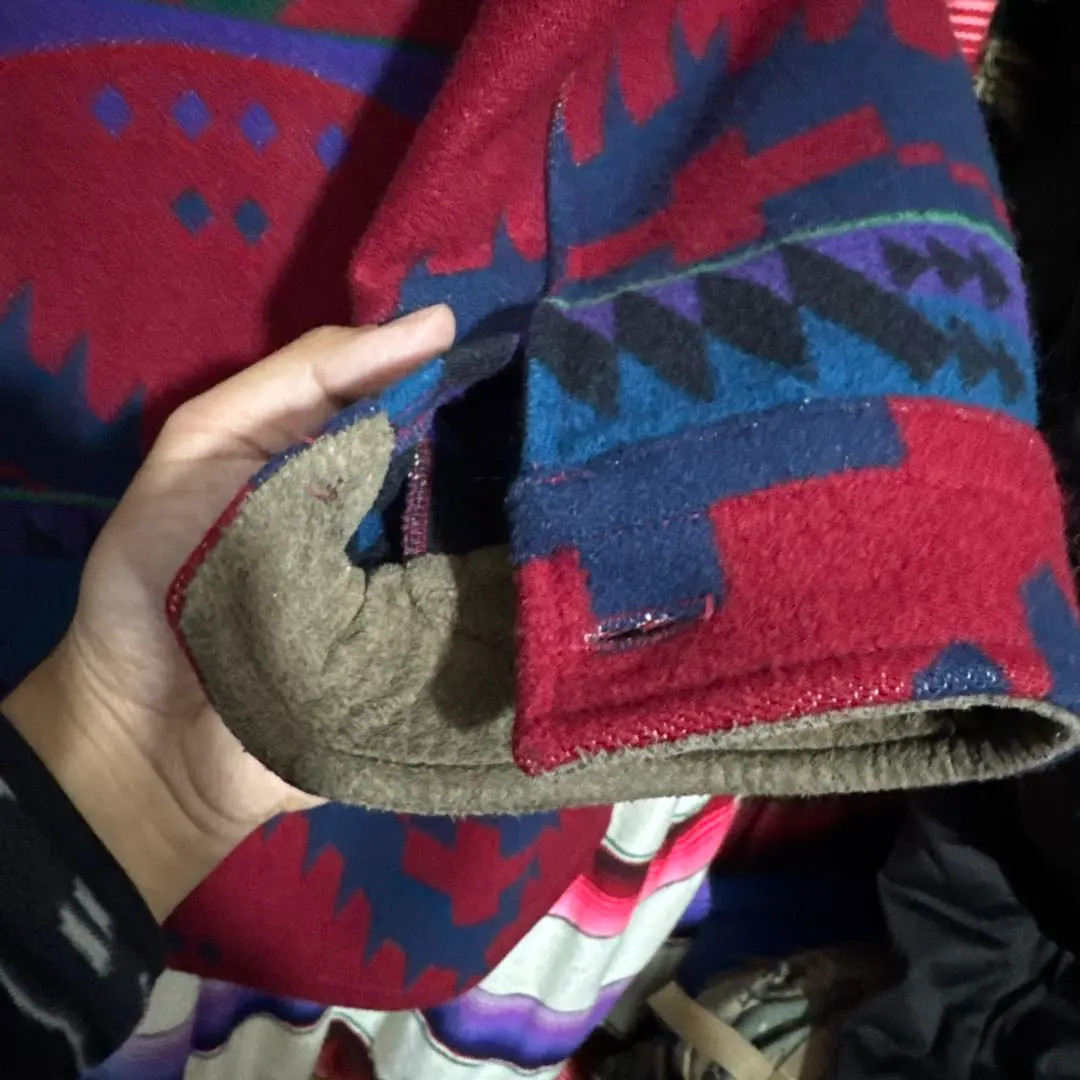 Vintage PENDLETON Native Pattern Wool Blanket Jac… - image 7