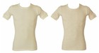 Débardeur homme INFIL, manches courtes, col rond, côtelé, mélange de laine, arti