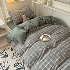New Nordic Wash Cotton Bedding Set Duvet Cover with Pillowcase Bed Sheet Set
