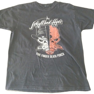 Five Finger Death Punch Skull Graphic Band T Shirt Black Men s XL Rock Metal Tee