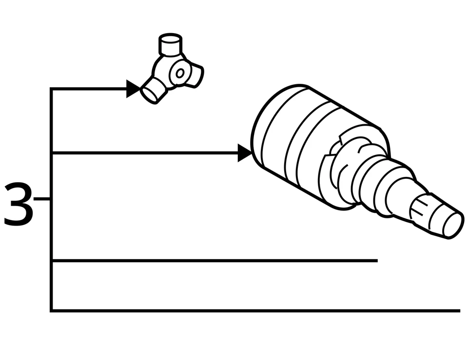 Carcasa Pontiac Vibe 2003-2008 FRT WHL DRV SHF TR 88972677 - NUEVO OEM Foto 3 de 3