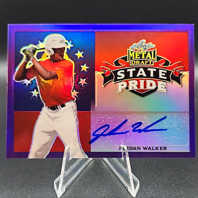 Jordan Walker Auto 2020 Leaf Metal State Pride SP-JW1 #3/25 Purple Refractor RC