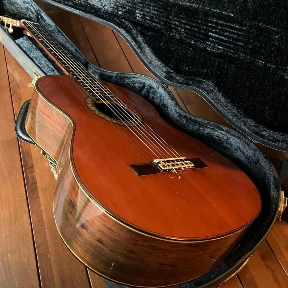 Yamaha first model straight grain Jacaranda all veneer vintage - Image 2 of 4