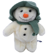 Eden Toys The Snowman Plush Small Green Hat Scarf Vtg 80's Raymond Briggs