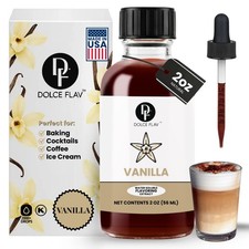 Vanilla Extract   2 Ounce Water-Soluble Kosher, Sugar-Free, Concentrated Vani...