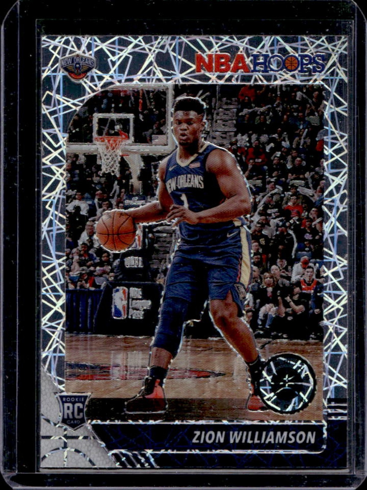 2019-20 Panini Hoops Premium Stock Zion Williamson RC Prizm Silver Laser #258