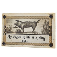 Postcard My Chance In Life Is A Slim One Pig 1911 Humorous Cobb X Artist Signed