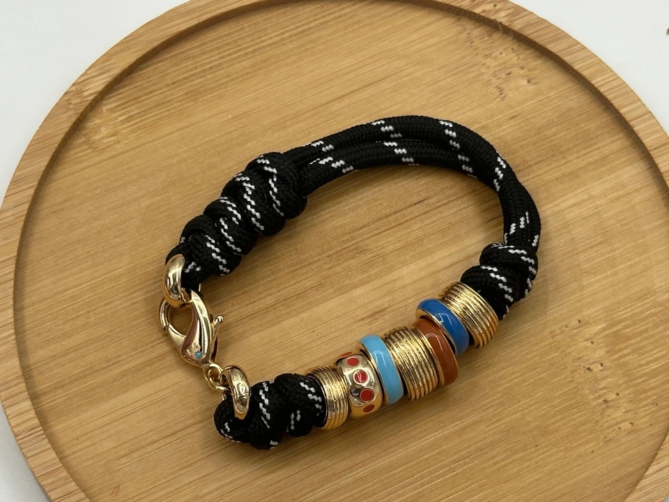 Roxanne Assoulin The Super Size Happy Cord Bracelet Black - Image 2 of 3