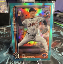 Topps Chrome Ty Madden #285 Teal Refractor /299 Detroit Tigers Rookie 2025