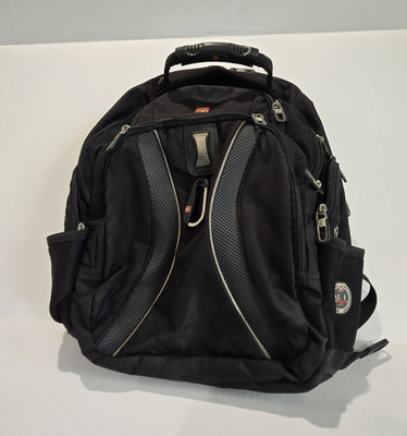 SwissGear Airflow Black/Gray Backpack, Zip Compartments, Padded Straps, Pockets