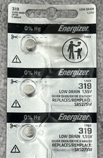 3 Energizer 319 SR527SW Silver Oxide 1.55V Low Drain Coin Cell Batteries