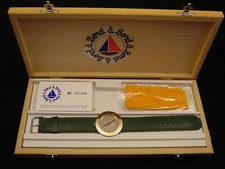 Wristwatch Bord a' Bord Uni-Sex Bronze Genuine Leather NOS 1980s France