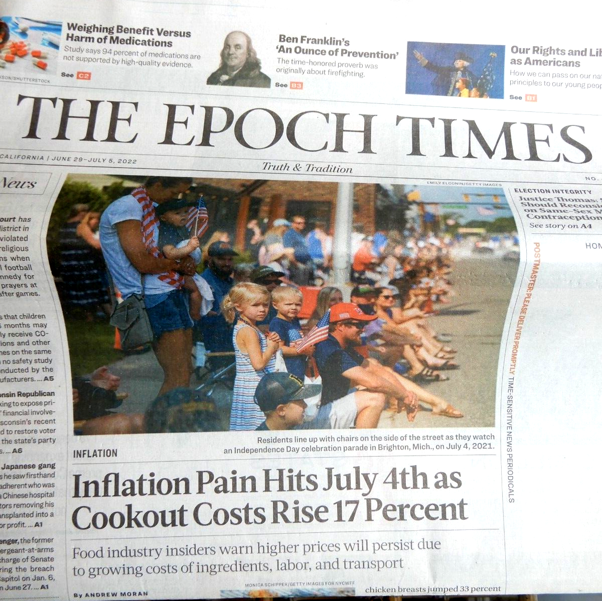 THE EPOCH TIMES NEWSPAPER June 29 - July 5, 2022 Complete US EDITION  California | eBay UK