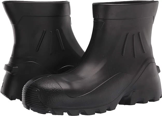 BLACK WATERPROOF Hunting Fishing Farming Mud Safety Toe PROTECTIVE WORK BOOTS